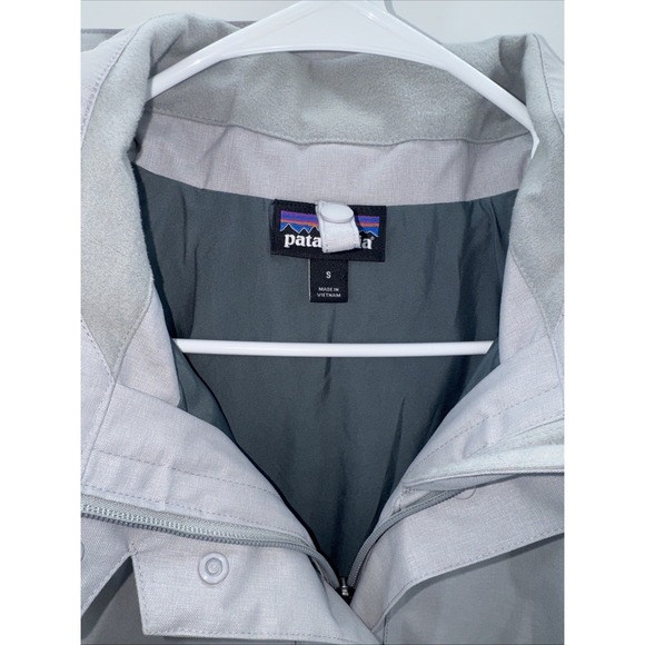Patagonia Vosque Shell ONLY Jacket Grey Waterproof Hooded Zip Up Coat Size Small - Picture 2 of 8